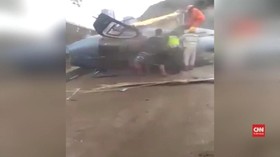 VIDEO: Heli Angkut WNA Jatuh di Morowali, Satu Pekerja Tewas