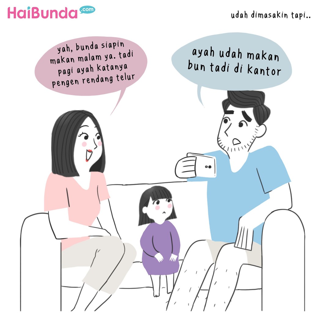 Hal-hal berikut bikin bunda di komik ini kesal sama ayah. Nah, Bunda sendiri paling kesal kalau Ayah kenapa atau ngapain, Bun? Yuk ceritain di kolom komentar.