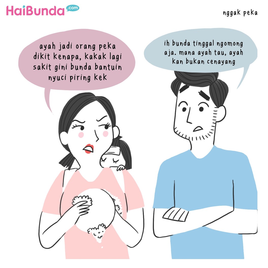Hal-hal berikut bikin bunda di komik ini kesal sama ayah. Nah, Bunda sendiri paling kesal kalau Ayah kenapa atau ngapain, Bun? Yuk ceritain di kolom komentar.