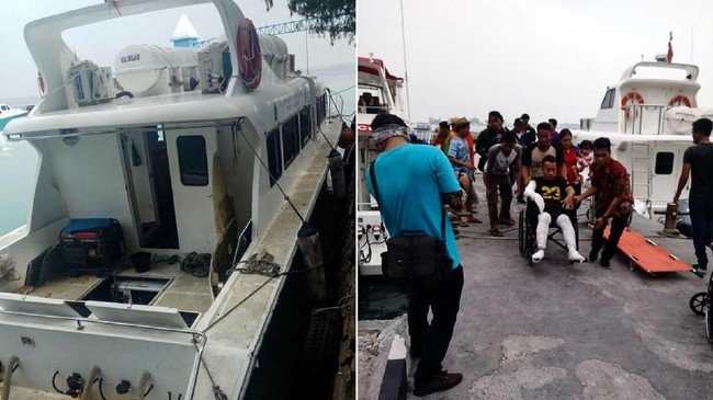 Kapal meledak di dermaga utama Pulau Panggang, Kepulauan Seribu pada Minggu (22/4) dan mengakibatkan 9 orang luka-luka.