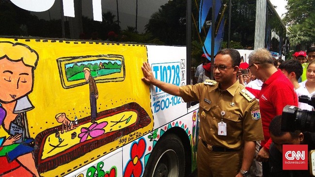 Gubernur DKI Jakarta Anies Baswedan bakal menggratiskan tiket bus TransJakarta di semua rute pada hari Sabtu dan Minggu saat perhelatan Asian Games 2018.