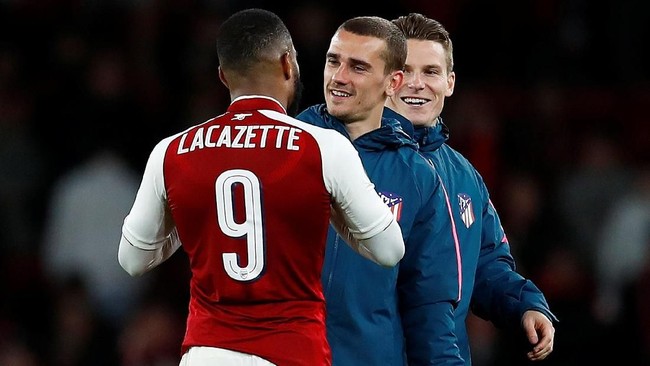 Masing-masing gol Arsenal dan Atletico dicetak oleh pemain asal Perancis yaitu Alexandre Lacazette dan Antoine Griezmann.