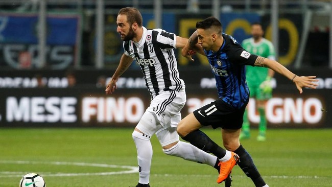 Juventus menang 3-2 atas Inter Milan dalam laga bertajuk derbi d'Italia berkat dua gol di menit-menit akhir