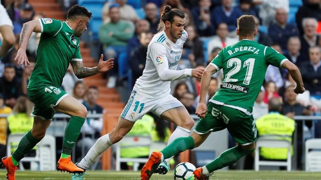 Real Madrid meraih kemenangan 2-1 atas Leganes dalam pertandingan yang berlangsung di Stadion Santiago Bernabeu pada pekan ke-34 La Liga.