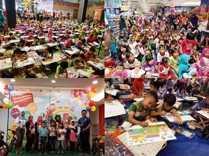 Keseruan Lomba Mewarnai di Transmart Carrefour