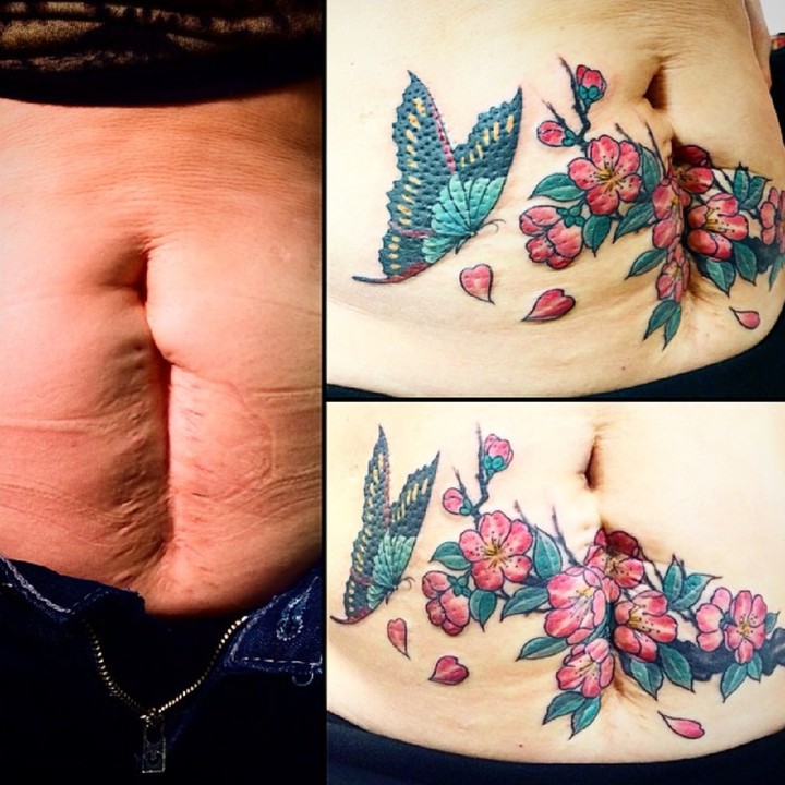 <p>Kupu-kupu dan bunga, benar-benar cantik ya? (Foto: Instagram/ @tattoosue)</p>