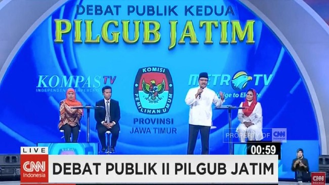 Cagub Jatim nomor urut 2 Gus Ipul ingin bangun BUMD Pangan jika terpilih, sementara itu Cagub nomor urut 1 Khofifah menyatakan perlu pemetaan penghasil pangan.