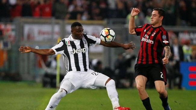 Tak ada gol tercipta pada babak pertama final Coppa Italia 2018 antara Juventus menghadapi AC Milan di Stadion Olimpico, Rabu (9/5) malam waktu setempat.
