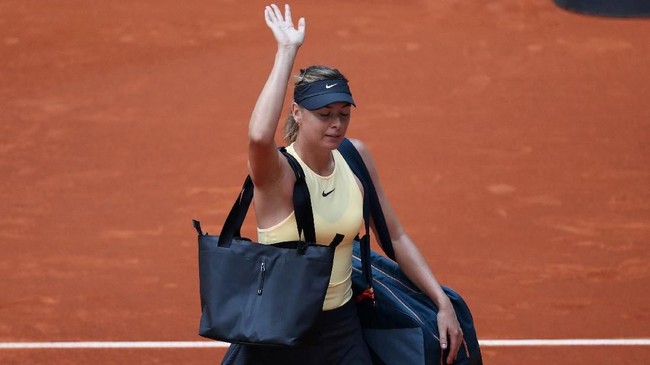 FOTO: Maria Sharapova Tersingkir di Madrid Terbuka 2018