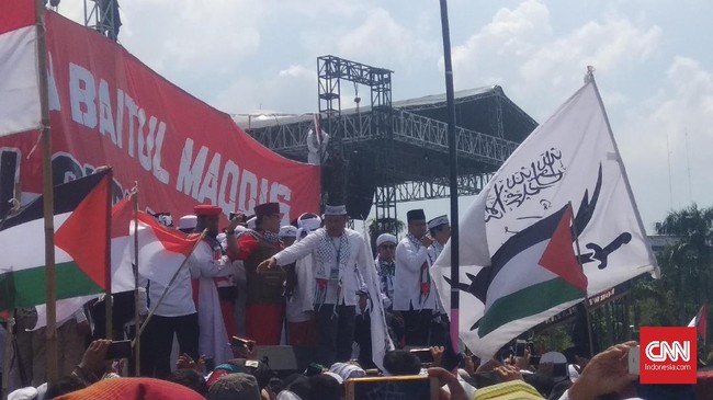 Anies Baswedan menegaskan dalam sambutannya bahwa Indonesia akan terus memperjuangkan kemerdekaan Palestina.