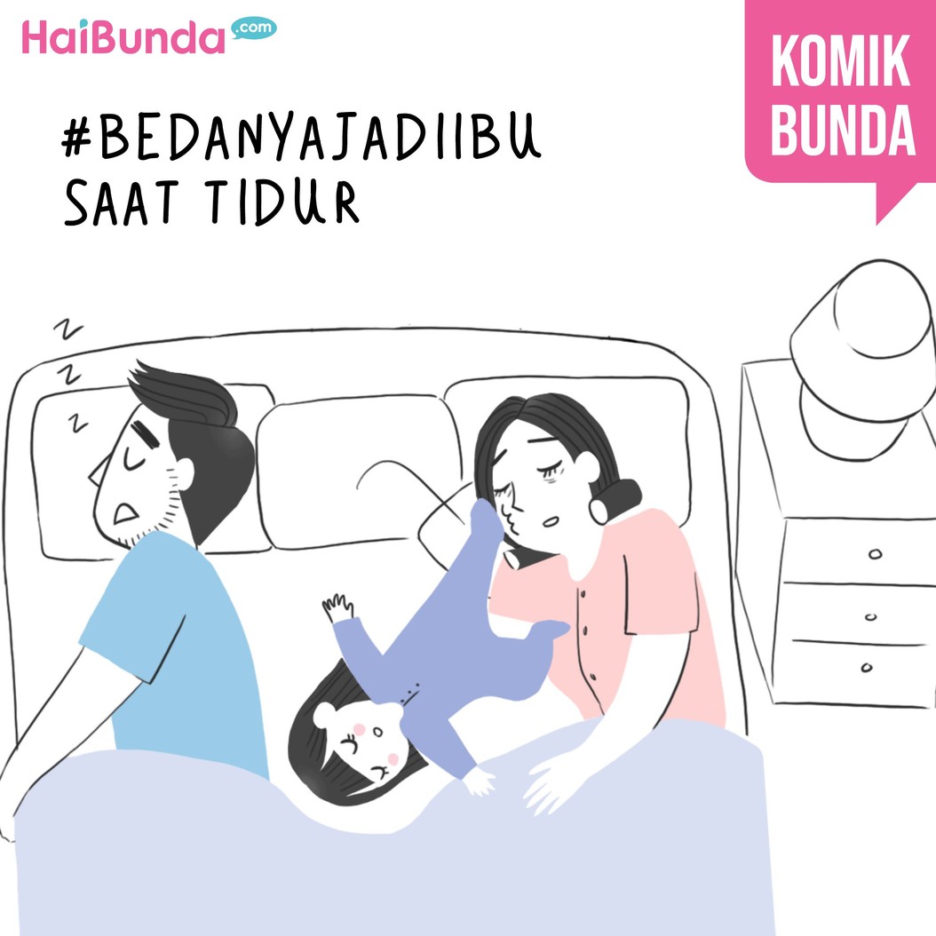 Setelah jadi ibu, perubahan ketika tidur dialami bunda di komik ini. Bunda juga mengalami perubahan itu? Kayak apa, Bun? Yuk berbagi ceritanya.