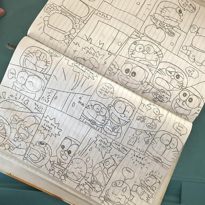 <p>Berawal dari postingan sang guru di Facebook, Haiqal Iskandar, kisah Alif banyak diketahui orang. Kata Haiqal, dirinya menemukan gambar-gambar ini di buku Alif. (Foto: Facebook/Haiqal Iskandar)</p>