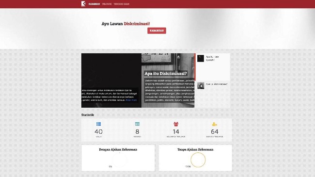 Pengguna internet yang menemukan konten berisi ujaran kebencian hingga perlakuan diskriminasi bisa melaporkannya melalui platform Kabarkan.org.