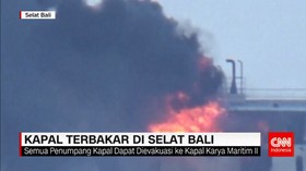KMP Labitra Adinda Terbakar di Selat Bali