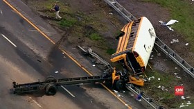 VIDEO: Bus Sekolah Tabrak Truk Sampah di New Jersey, 2 Tewas