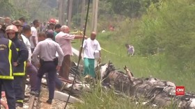 VIDEO: Tiga Orang Selamat dalam Kecelakaan Pesawat Kuba