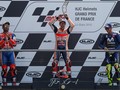Rossi dan Marquez Masih Kaku di Podium MotoGP Prancis