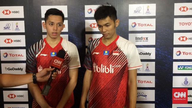 Fajar Alfian/Muhammad Rian Ardianto mengaku masih grogi saat dipercaya turun membawa nama Indonesia di ajang Piala Thomas.