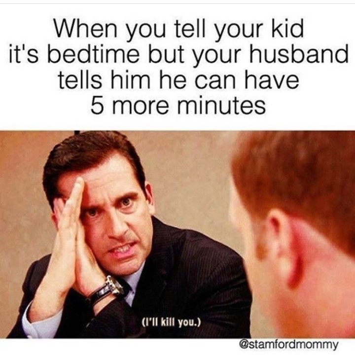 <p>Hmm, kadang nggak kompak sama suami nih. Saat kita bilang anak harus segera tidur, eh suami malah bilang mereka bisa tidur 5 menit lagi. Hmmm... (Foto: Instagram @my_cubby_)</p>