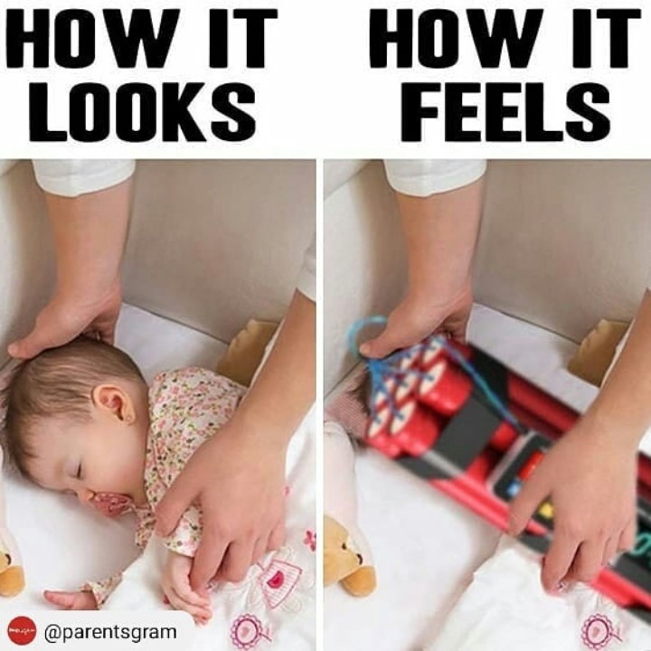 <p>Yang punya bayi pasti tahu benar nih rasanya menidurkan bayi. Harus pelan-pelan banget meninggalkan bayi yang baru saja tertidur. Soalnya kalau mereka menyadari ibunya beranjak, duh bisa nangis. (Foto: Instagram @parentsgram)</p>