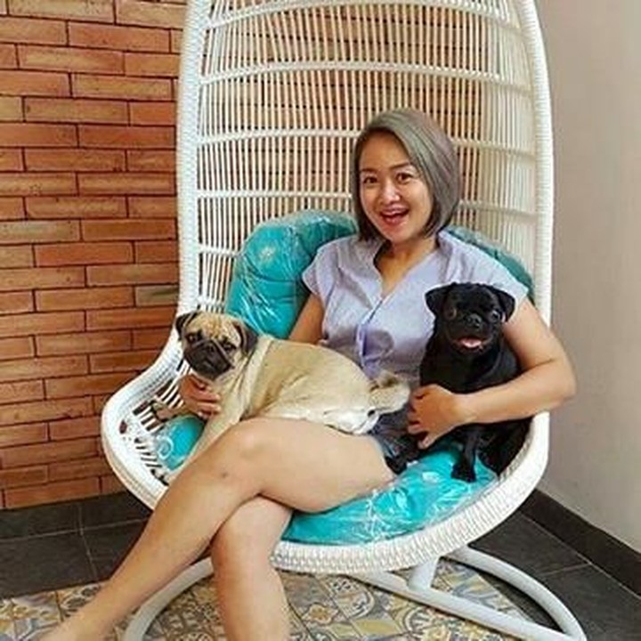 <p>Momen Cici Panda menghabiskan waktu bersama anjing-anjing lucu kesayangannya. Selain anjing, Cici Panda juga penyayang kucing lho. (Foto: Instagram @pandasuper)</p>