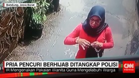 Pria Pencuri Berhijab Ditangkap Polisi