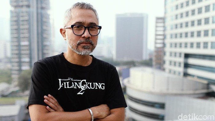 Lukman Sardi saat berkunjung ke kantor detikcom.