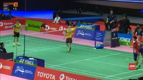 VIDEO: Aksi Tengil Kevin Sanjaya Lawan Malaysia