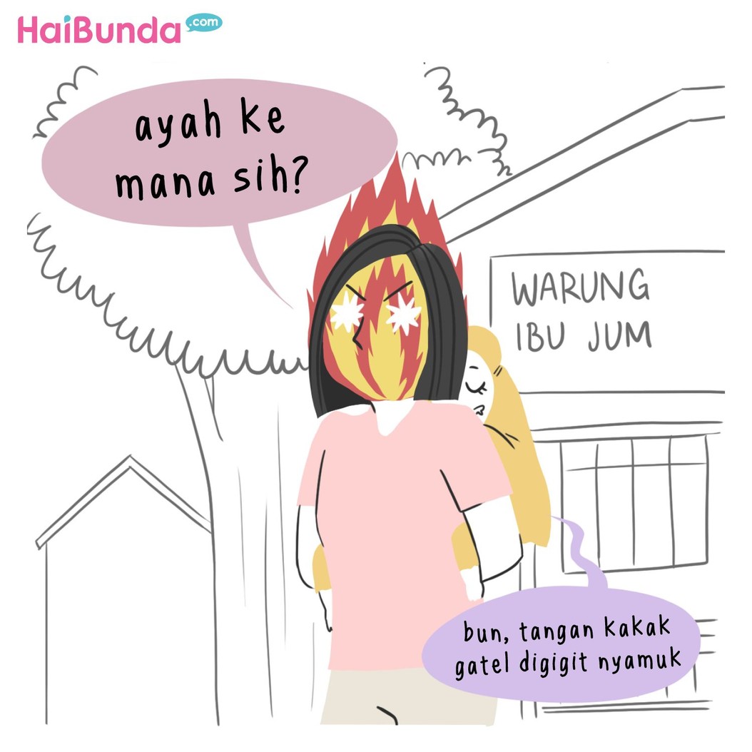 Kakak tidur di masjid jadi cerita salat tarawih keluarga bunda di komik ini. Kalau cerita salat tarawih di keluarga Bunda gimana? Share yuk di kolom komentar.
