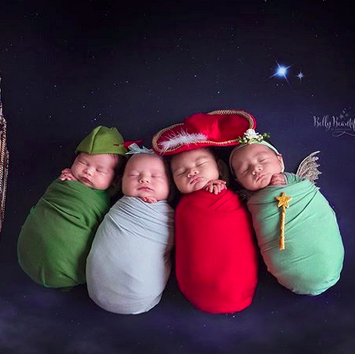 <p>Foto-foto bayi baru lahir yang berperan jadi tokoh di 'Peter Pan' ini merupakan karya fotografer Karen Marie, Bun. (Foto: Instagram/ @bellybeautifulportrait)</p>