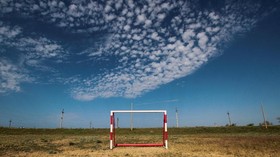 FOTO: Memandang Rusia dari Mistar Gawang