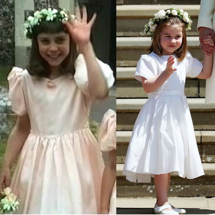 <p>Sedangkan yang ini disandingkan dengan foto sang bunda, Kate Middleton, saat kecil. (Foto: Instagram @theroyalcourier)</p>