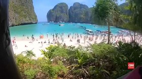 VIDEO: Banjir Pengunjung, Pantai Maya Bay Thailand Ditutup
