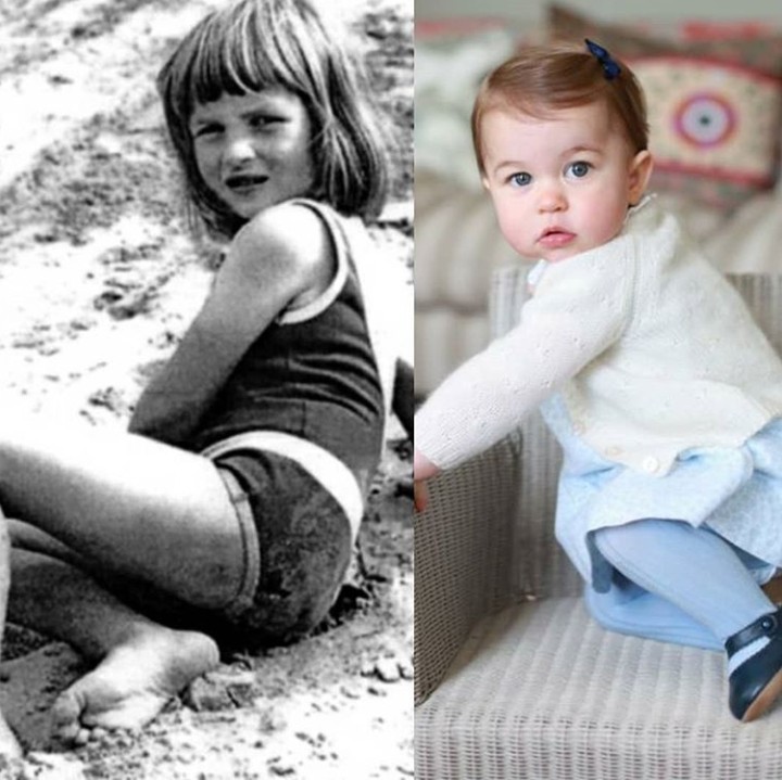 <p>Dengan ekspresi yang agak mirip, apakah Putri Charlotte terlihat mirip dengan Nenek Diana saat kecil? (Foto: Instagram @theroyalcourier)</p>