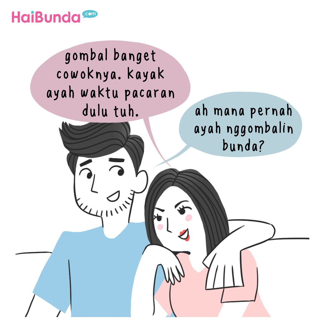 Kayak gini gombalan masa pacaran bunda di komik ini. Kalau gombalan ala Bunda dan Ayah di masa PDKT atau pacaran kayak gimana? Bagiin ceritanya yuk, Bun.