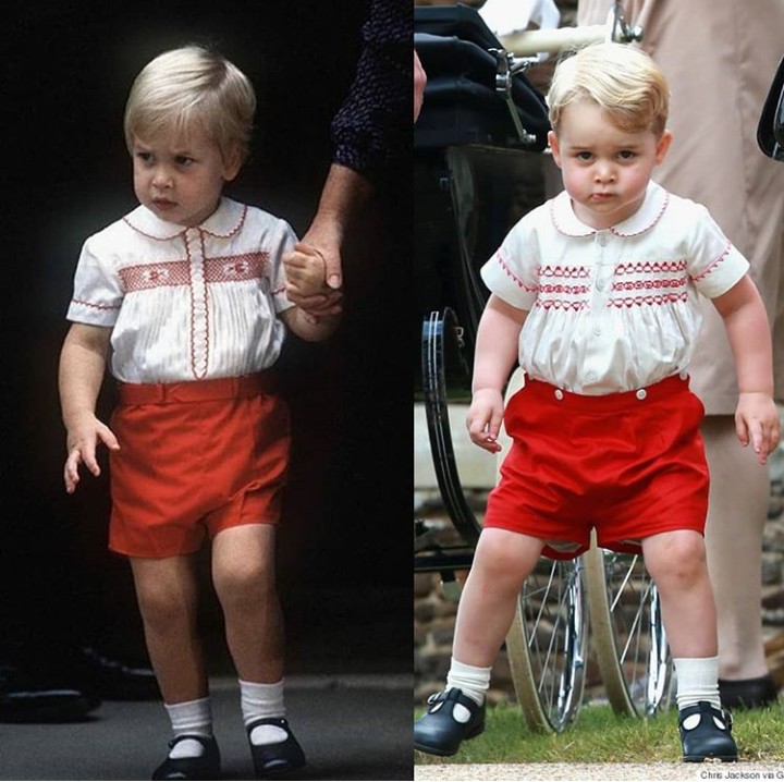 <p>Kembaran pakai baju putih dan merah. Hmm, serupa tapi tak sama. (Foto: Instagram @theroyalcourier)</p>