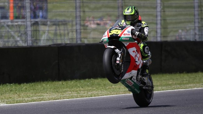 Pebalap LCR Honda Cal Crutchlow sukses menjadi yang tercepat pada latihan bebas ketiga MotoGP Inggris 2018 di Sirkuit Silverstone, Sabtu (25/8).