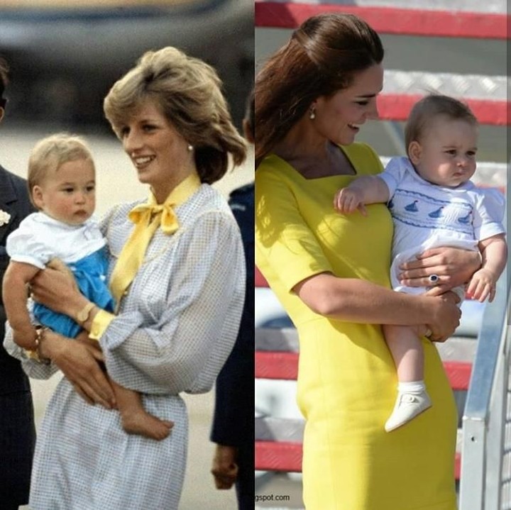 <p>Yang ini sama-sama digendong bundanya. Seperti pinang dibelah dua ya? (Foto: Instagram @theroyalcourier)</p>