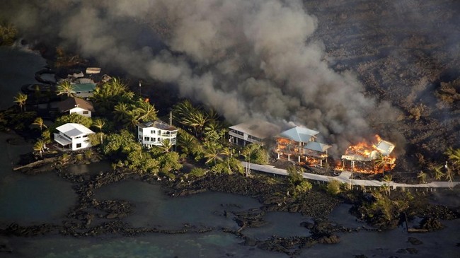 FOTO: Erupsi Gunung Kilauea Dilihat dari Udara