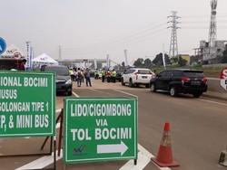 H+1 Lebaran, Lalin di Exit Cibadak Tol Bocimi Arah Sukabumi Macet
