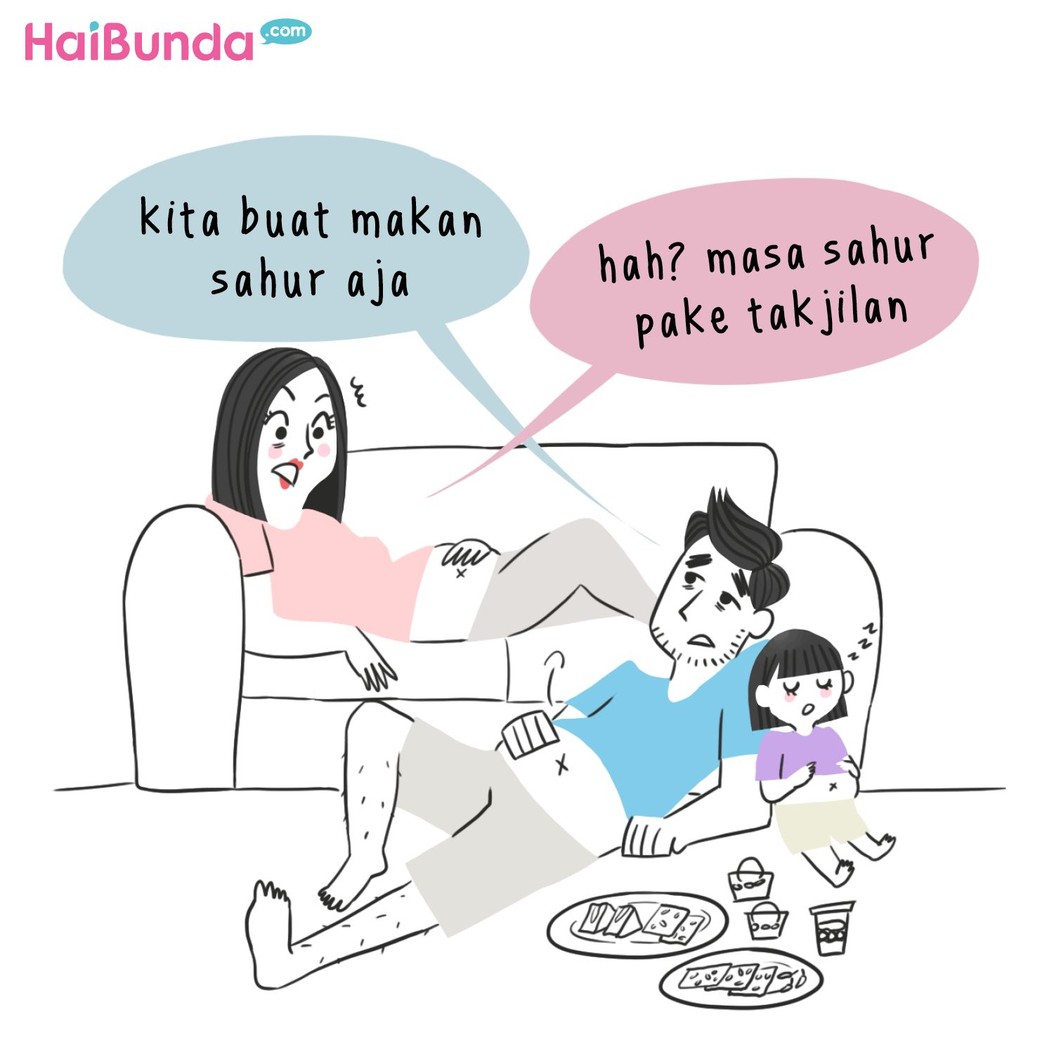 Begini jadinya kalau keluarga bunda di komik ini 'lapar mata' jelang buka puasa. Bunda dan keluarga pernah mengalami juga? Yuk ceritakan di kolom komentar, Bun.