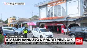 Jumlah Pemudik Meningkat di Stasiun Bandung