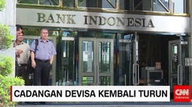 Cadangan Devisa Kembali Turun