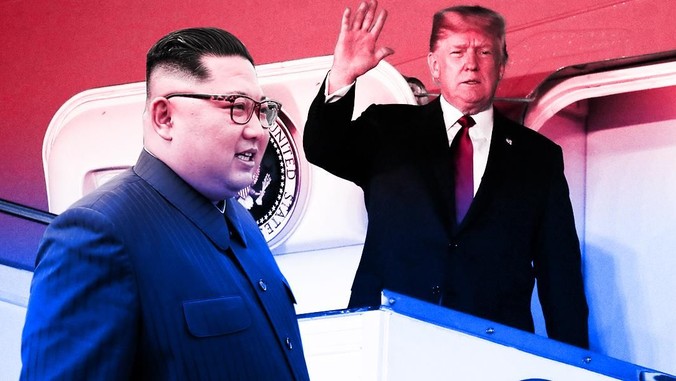 Presiden AS Donald Trump dan pemimpin Korea Utara Kim Jong-un akhirnya bertemu di Singapura, 12 Juni 2018. Berikut adalah laporan langsung pertemuan tersebut.