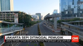 Jalan Sudirman dan Gatot Subroto Mulai Lengang