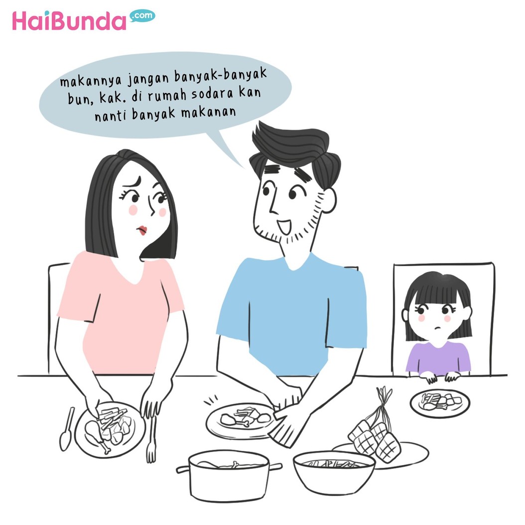Begini carita Lebaran di keluarga bunda di komik ini. Nah, cerita Lebaran di keluarga Bunda kayak gimana? Yuk bagiin ceritanya di kolom komentar, Bun.