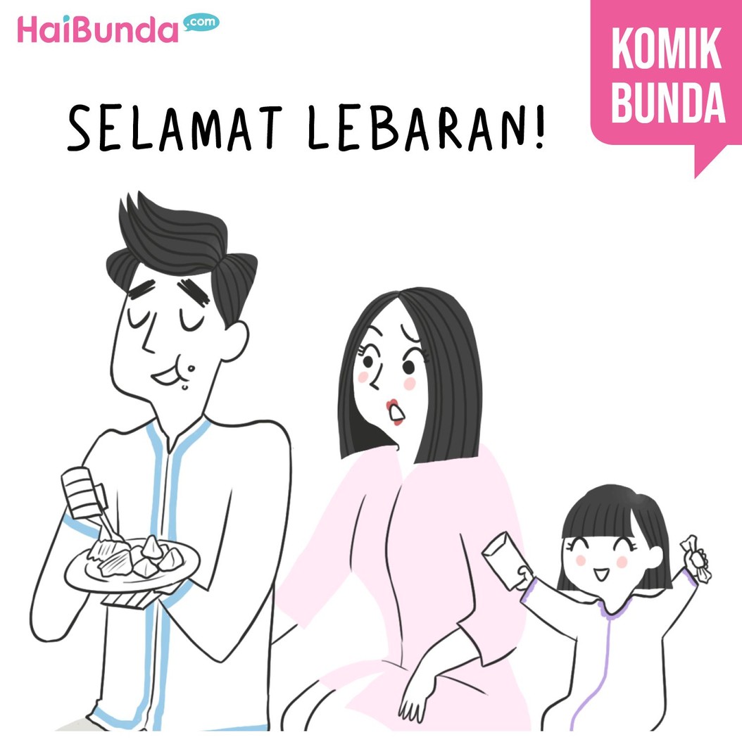 Begini carita Lebaran di keluarga bunda di komik ini. Nah, cerita Lebaran di keluarga Bunda kayak gimana? Yuk bagiin ceritanya di kolom komentar, Bun.