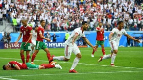 FOTO: Gol Bunuh Diri Maroko Antar Iran Raih Kemenangan