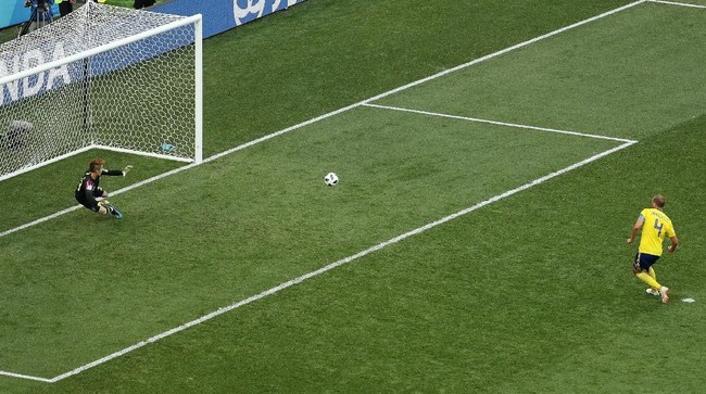Timnas Swedia sukses meraih kemenangan pada babak Grup F Piala Dunia 2018 usai mengalahkan Korea Selatan 1-0 di Stadion Nizhny Novgorod, Senin (18/6).