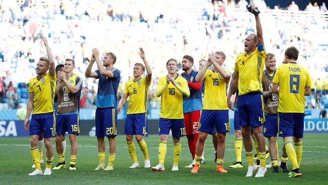 FOTO: Laga Swedia vs Korea Selatan Ditentukan VAR